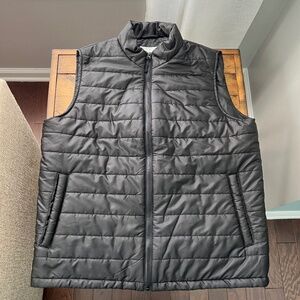 Men's Black Puffer Vest - M